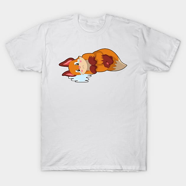 Fox at Crying T-Shirt by Markus Schnabel